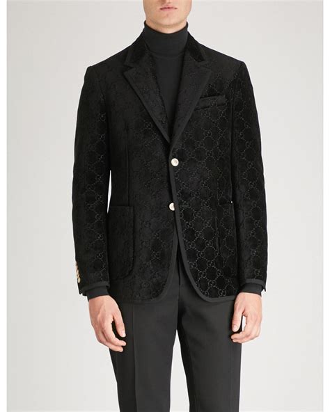 gucci gg velvet jacket|gucci men's jacket.